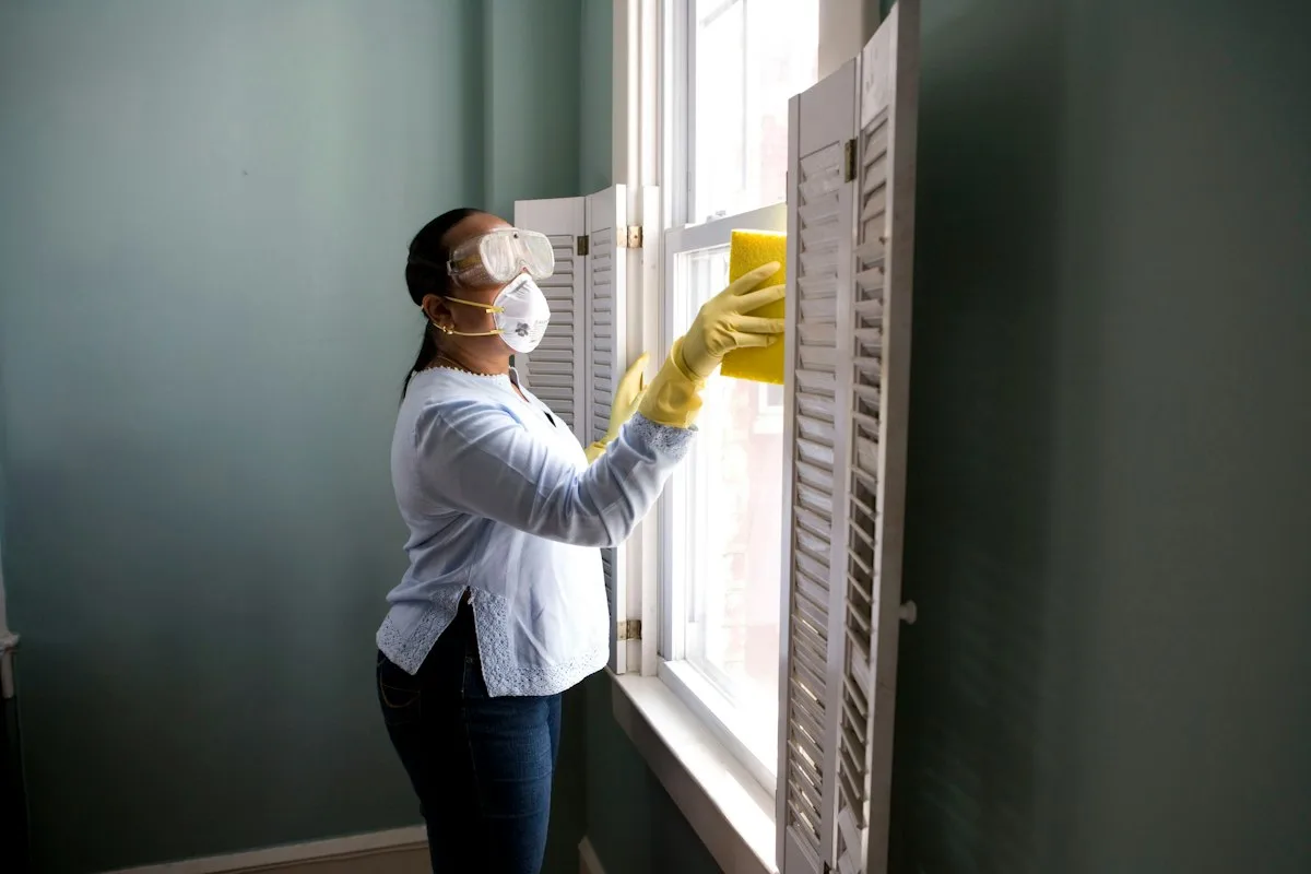 Professional appliance repair technician working in Edmonton home kitchen